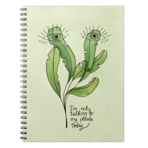 Caderno Espiral Planta amante trocadilheira, jardineiro introverti