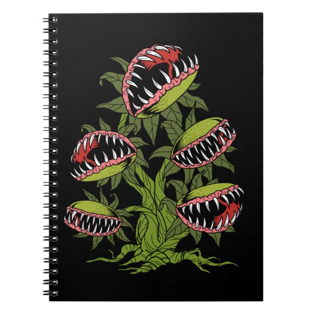 Caderno Espiral Planta Carnívora Oferece Armadilha de Vênus Monstr (Frente)
