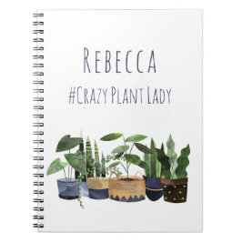 Caderno Espiral Planta de Pote Louca Notebook Cactus Garden
