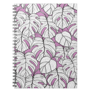 Caderno Espiral Planta exótica de monstera tropical exótica