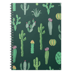 Caderno Espiral Plantas De Cactus: Vintage Sem Olho De Fundo