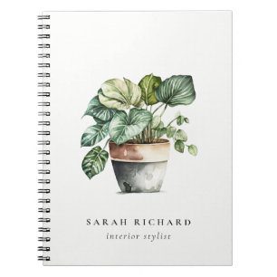 Caderno Espiral Plantas De Folha De Folha De Folha De Plantas De A
