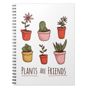 Caderno Espiral Plantas De Sobreposição São Amigos