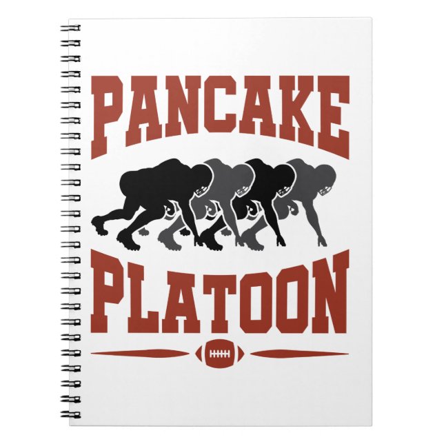 Caderno Espiral Platão Lineman Pancake, Ofensiva de Futebol (Frente)