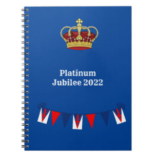 Caderno Espiral Platinum Jubilee 2022 Azul