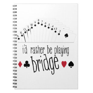 Caderno Espiral Playing Bridge