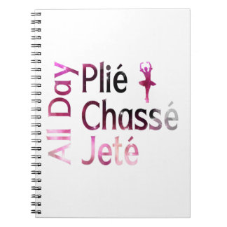 Caderno Espiral Plie, Chasse, Jete ~ Balé