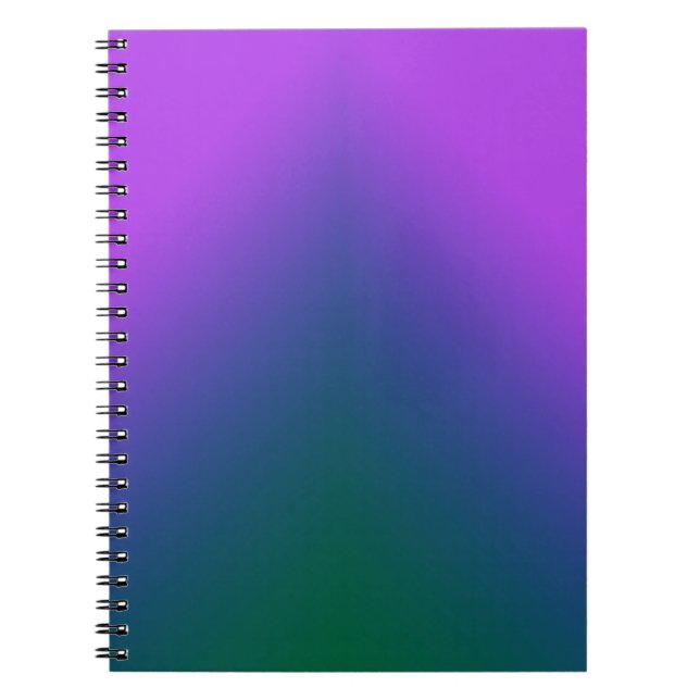 Caderno Espiral Plush Peacock Ombre (Frente)