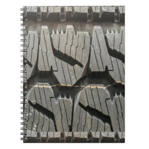 Caderno Espiral Pneus velhos de automóveis Black Road