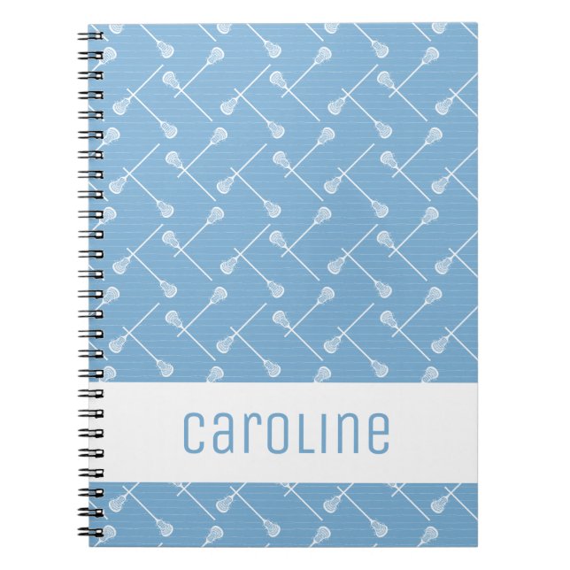 Caderno Espiral Pó Blue Lacrosse White Sticks (Frente)