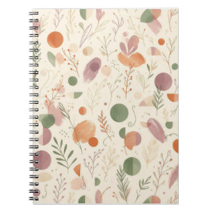 Caderno Espiral Pó de Terracota Queimada Sage Empoeirado Boho Sama