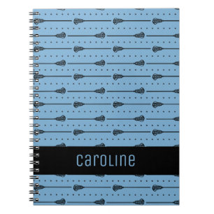 Caderno Espiral Pó - Pentes Pretos e Padrões de Linhas Pontas