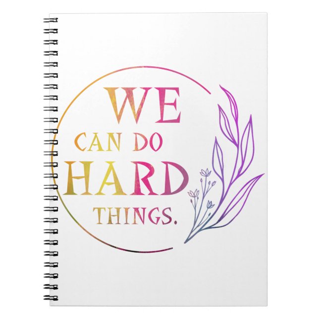 Caderno Espiral Podemos Fazer Coisas Duro, Design 7 (Frente)