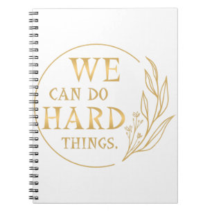Caderno Espiral Podemos Fazer Coisas Duros, Design 4