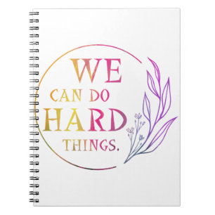 Caderno Espiral Podemos Fazer Coisas Duros, Design 7