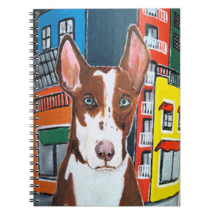 Caderno Espiral Podenco na Cidade Pintura por Alfred Fox