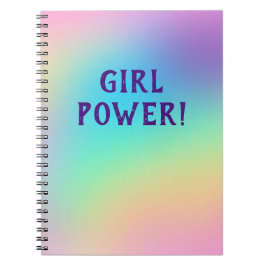 Caderno Espiral Poder das Meninas! Notebook Pastel Rainbow