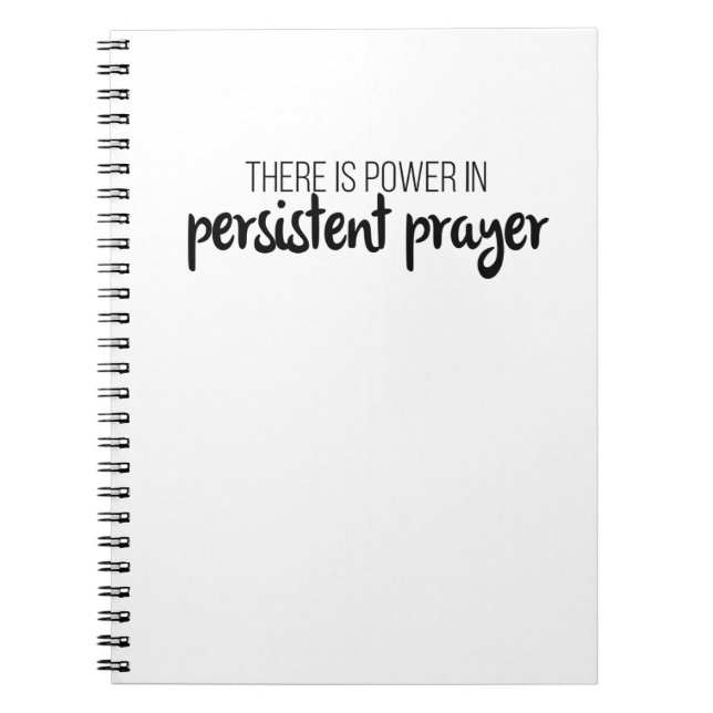 Caderno Espiral Poder na Oração Persistente Gospel Gráficos Jesus (Frente)