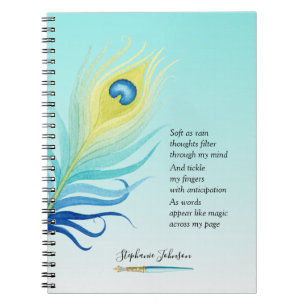 Caderno Espiral Poema de Motivação para Caneta de Pacote de Escr