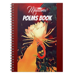 Caderno Espiral Poemas Florais Bramha Lotus, Vermelhos Personaliza