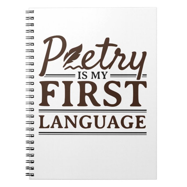 Caderno Espiral Poesia É Minha Primeira Leitura Poeta De Poesia (Frente)