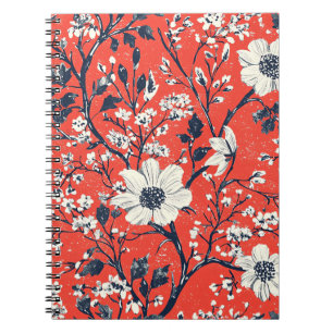 Caderno Espiral Poinsettia Padrão Floral de Natal (18)