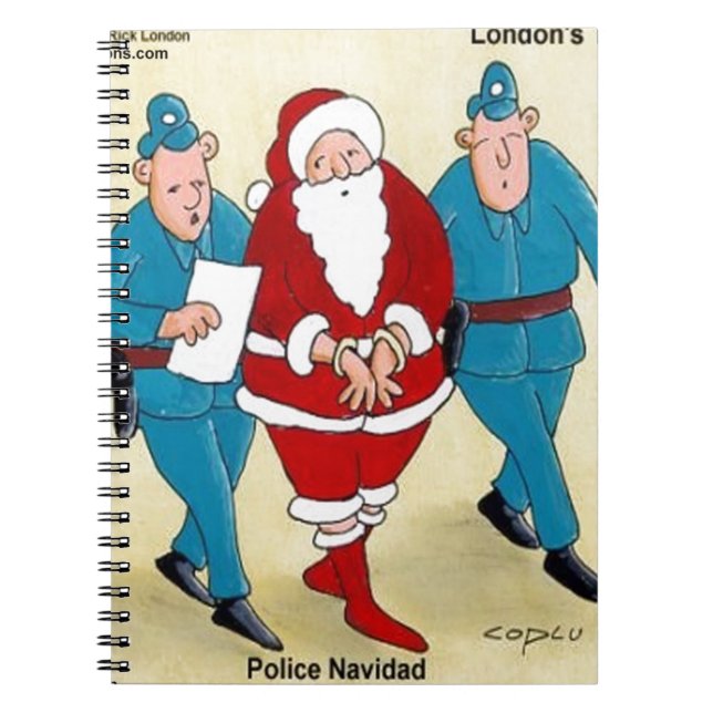 Caderno Espiral Polícia Navidad: Papais noeis Foram Muito Ruins (Frente)