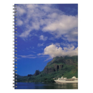 Caderno Espiral Polinésia Francesa, Moorea. Baía de Cooks. Navio d
