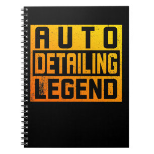 Caderno Espiral Polisher de Carros e Legenda de Descarga Automáti