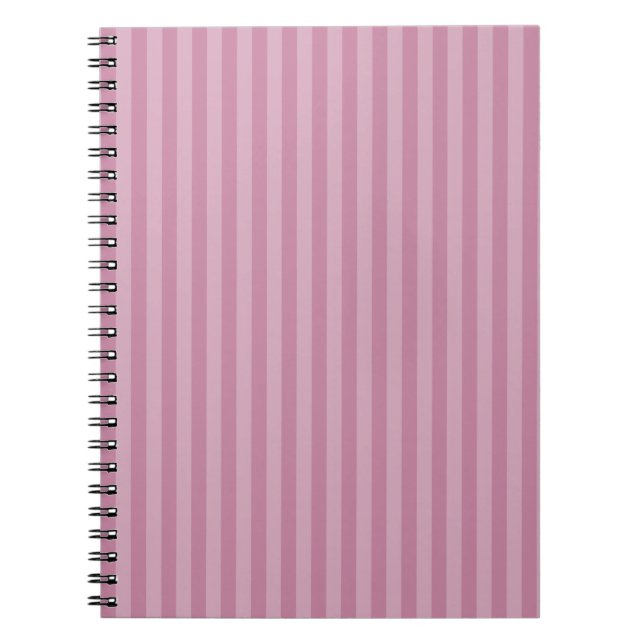 Caderno Espiral Polite Pink Monochrome Vertical Stripes (Frente)