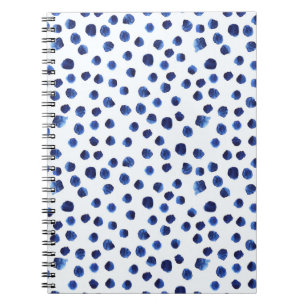 Caderno Espiral Polka Azul: Ponto de Aquarela Sem Vista.