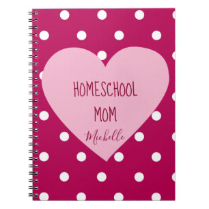 Caderno Espiral Polkadots Coloridos Mãe