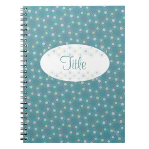 Caderno Espiral Polkadots (pastéis/chás)