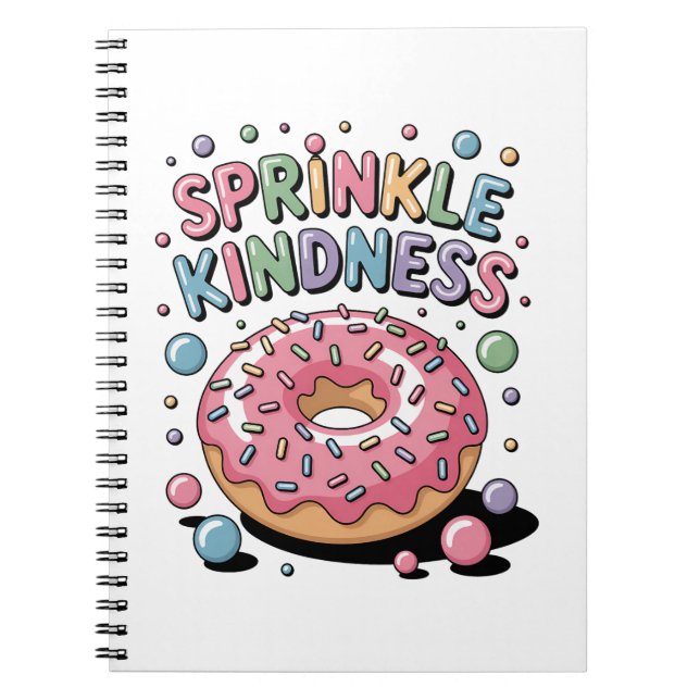 Caderno Espiral Polvilhe Gentileza | Donut (Frente)