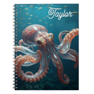 Caderno Espiral Polvo de Vidro Iridescente Arte | Personalizado