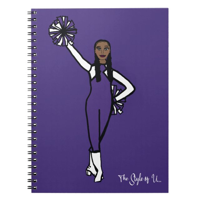 Caderno Espiral Pom Dancer Acento Branco Roxo P (Frente)