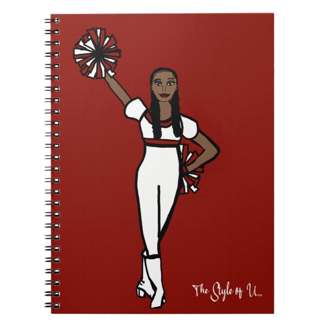 Caderno Espiral Pom Dancer Cor Vermelha Branca P (Frente)