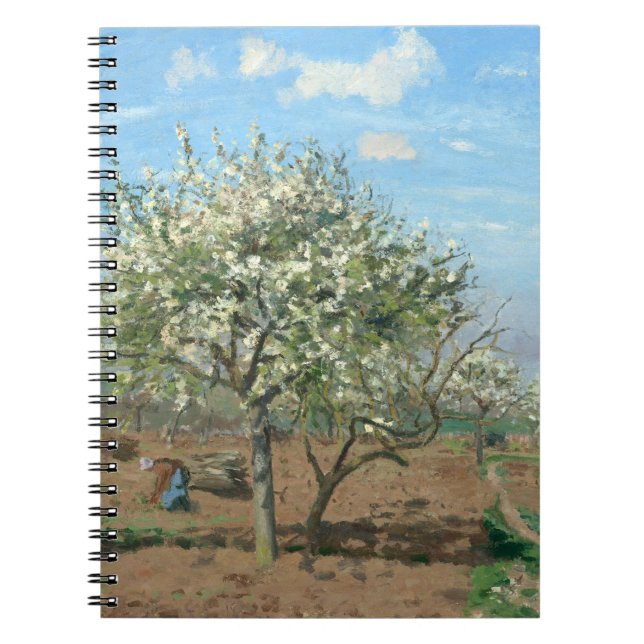 Caderno Espiral Pomar em Bloom, Louveciennes Camille Pissarro (Frente)