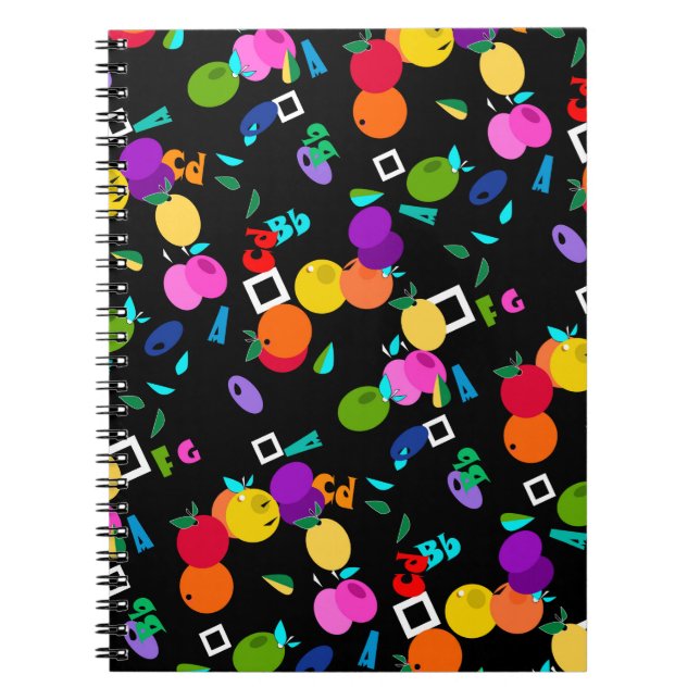 Caderno Espiral Pomar, fruta (Frente)