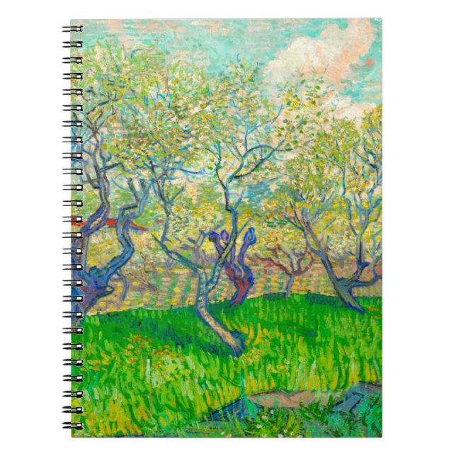 Caderno Espiral Pomar Vincent van Gogh em Blossom (Frente)