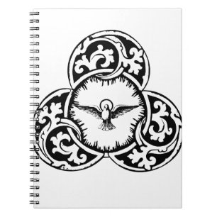 Caderno Espiral Pomba do Espírito Santo símbolo cristão
