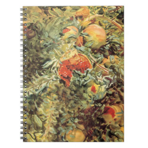 Caderno Espiral Pomegranatos II por John Singer Sargent