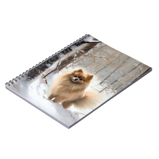 Caderno Espiral Pomerânia Deixe Nevar Natal (Left Side)
