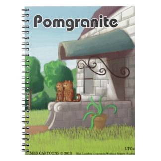 Caderno Espiral Pomerânia em Granito (Pomegranite) Engraçado