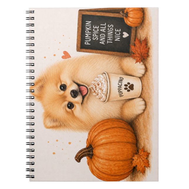 Caderno Espiral Pomerânia Pumpkin Spice (Frente)