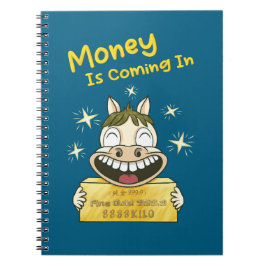 Caderno Espiral Pônei de Manifestação de Riqueza Kawaii Personaliz