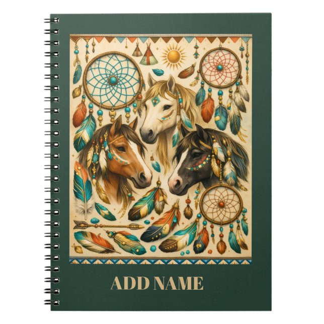 Caderno Espiral Pôneis Apanhadores de Sonhos (Frente)
