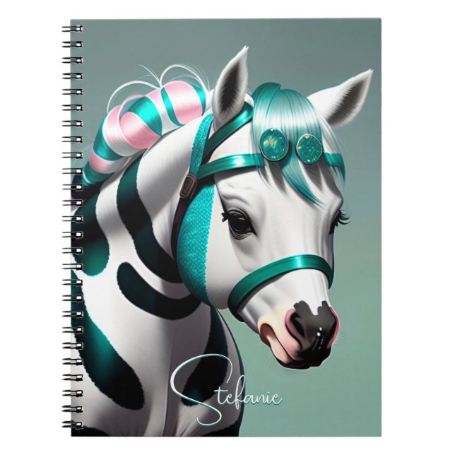 Caderno Espiral Pôneo Espiritual 3d, bonito 7 (Frente)
