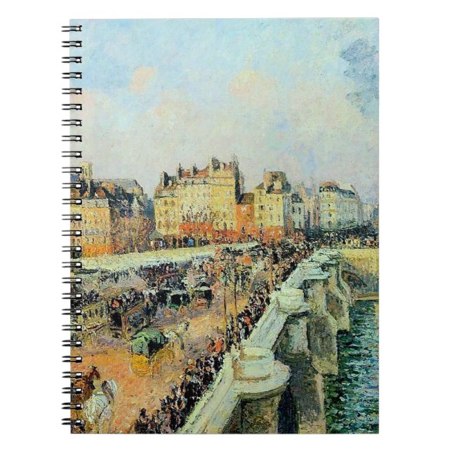 Caderno Espiral Pont Neuf, Tarde, Sunlight Camille Pissarro (Frente)