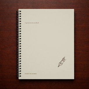 Caderno Espiral Ponta de caneta vintage - Biblioteca Minimalista d